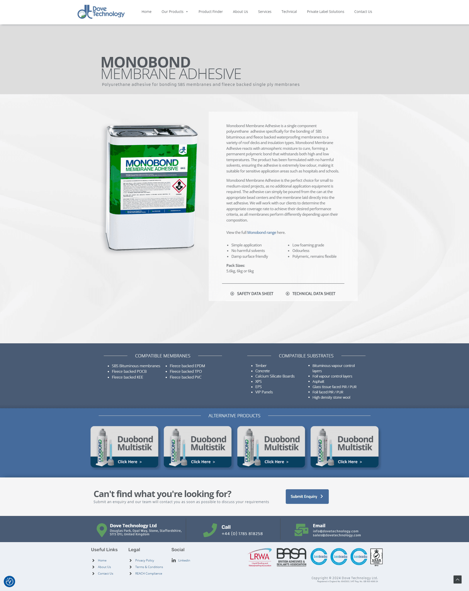 Dove product page