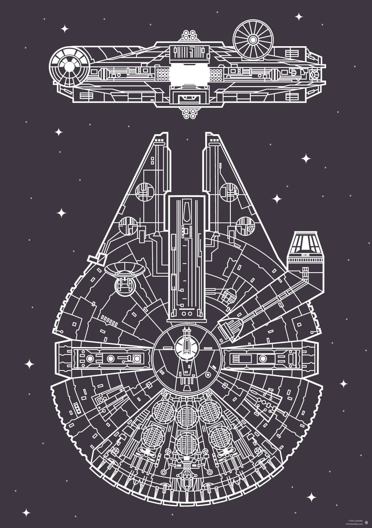 Falcon: Blueprint Illustration