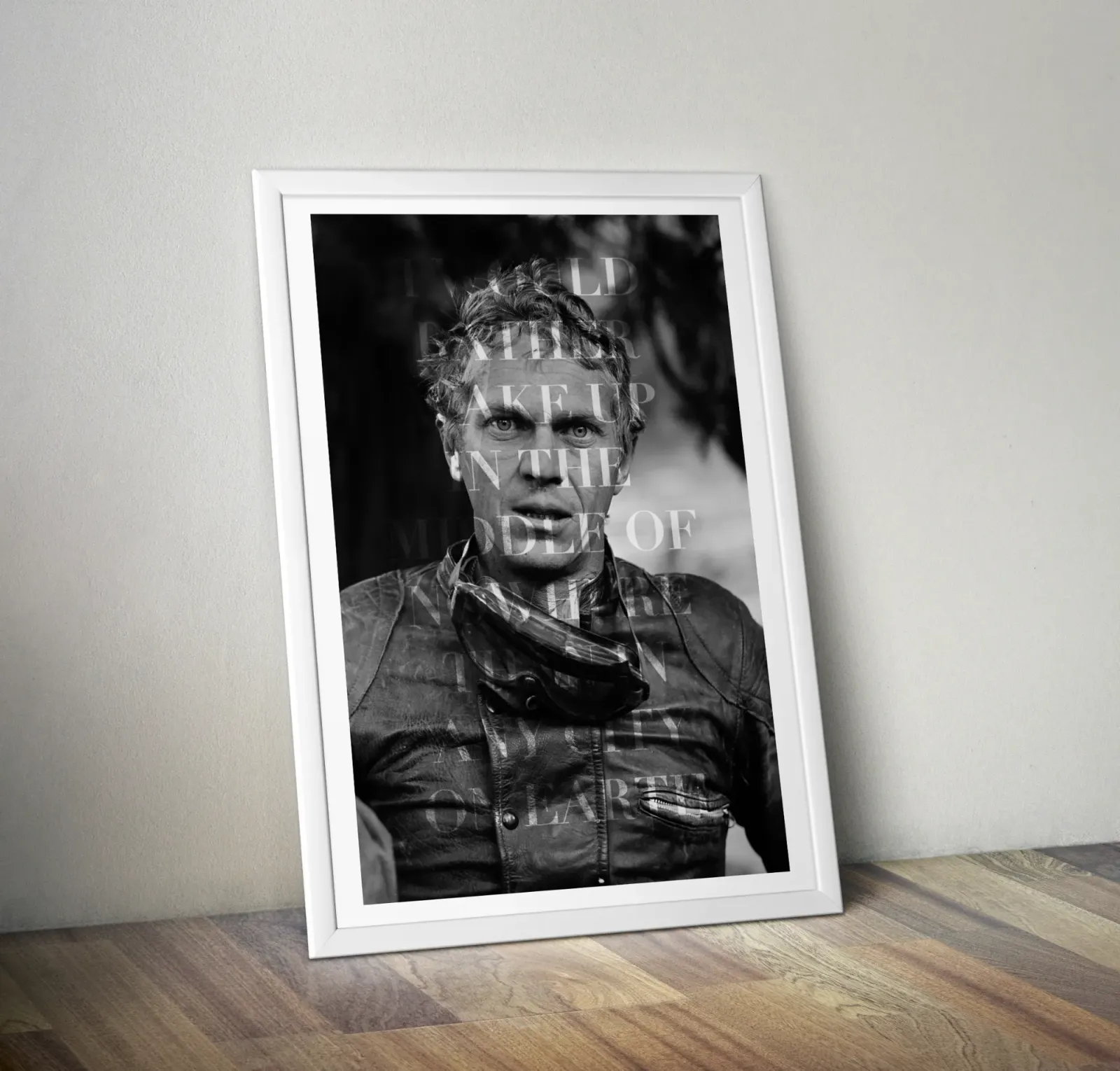 Portrait poster with a quote overlaid